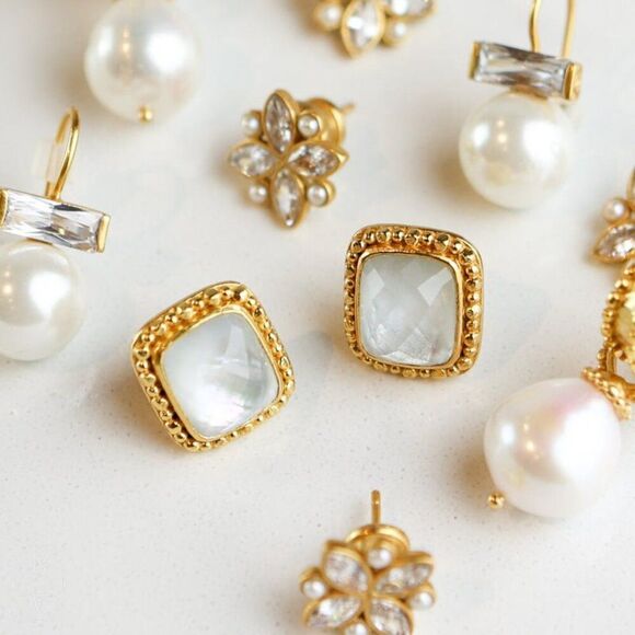 Brand New. $135 Julie Vos Marbella Stud Earrings - Picture 4 of 7